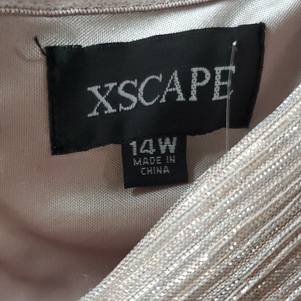 XSCAPE Off shoulder metallic Gown 14 NWT - Picture 2 of 5